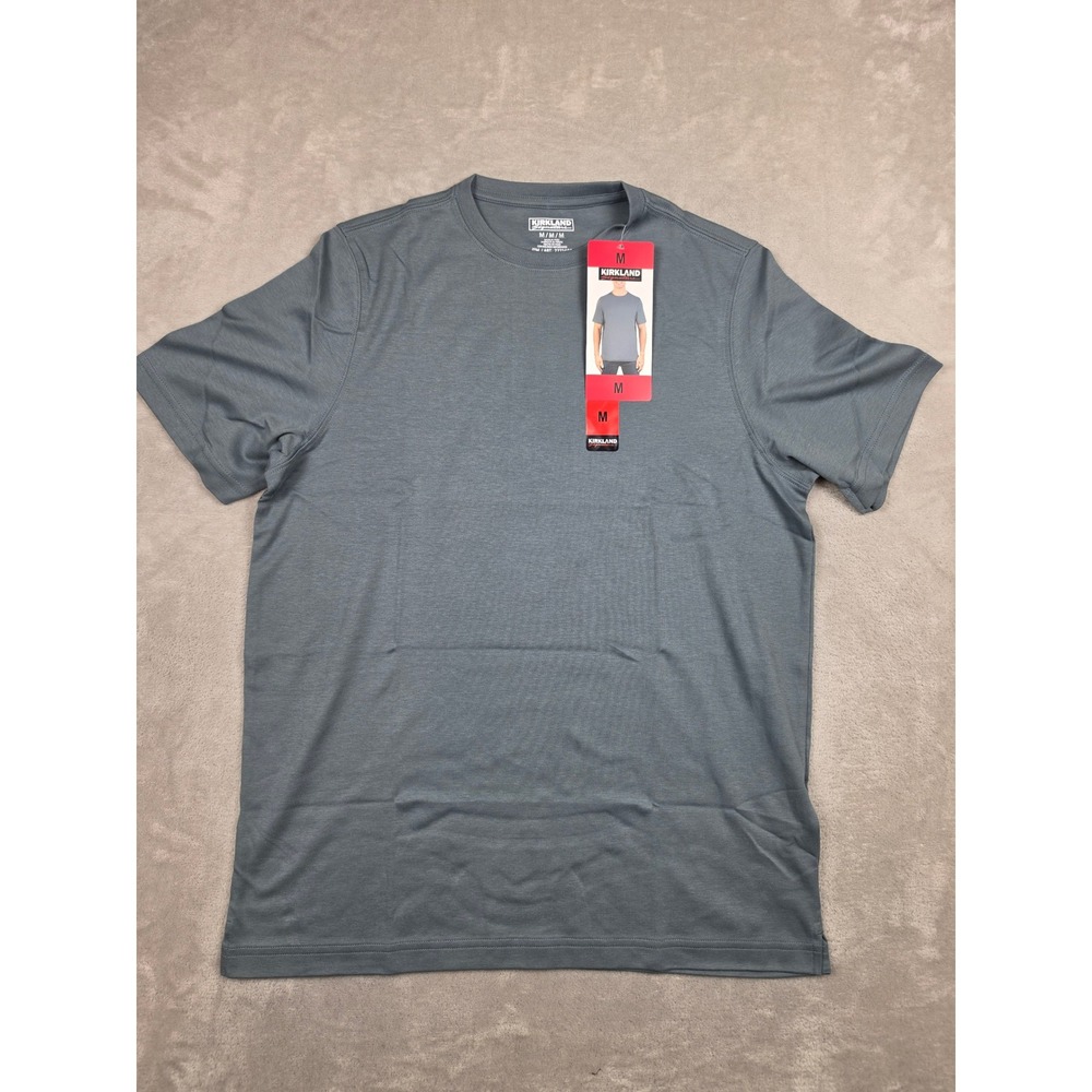 Kirkland Signature Pima Cotton Tee Mens M Gray Short Sleeve T-Shirt 7771400